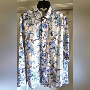 Robert Graham Grasshopper Paisley Sport Shirt, Sz M